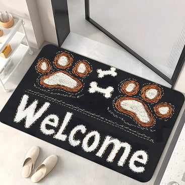 Dog Paw Welcome Doormat