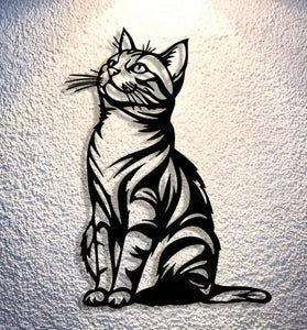 Cat Silhouette Metal Wall Art