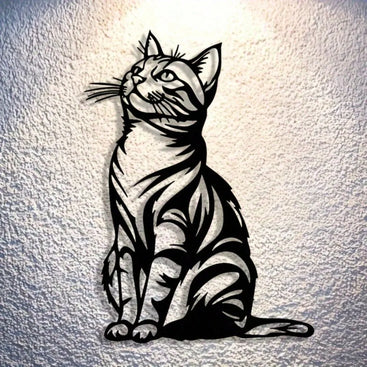 Cat Silhouette Metal Wall Art