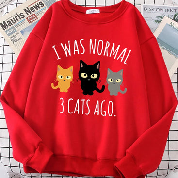 I Was Normal 3 Cats Ago Women’s Sweatshirt
