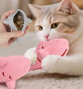 Cat Interactive Chew Toy Pet Food Leakage Simulated Fish Bite-resistant Kitten Toy Teeth Grinding Chewing Cat Toy Supplies