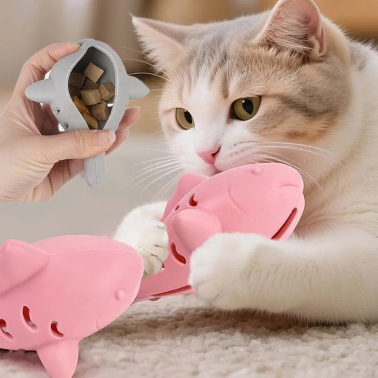 Fish-Shaped Cat Chew Treat Toy