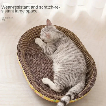 Oval Corrugated Cat Scratcher Bed