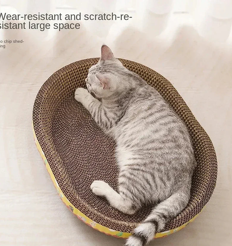 Oval Corrugated Cat Scratcher Bed