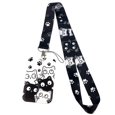 Kawaii Cat Lanyard with Card Holder