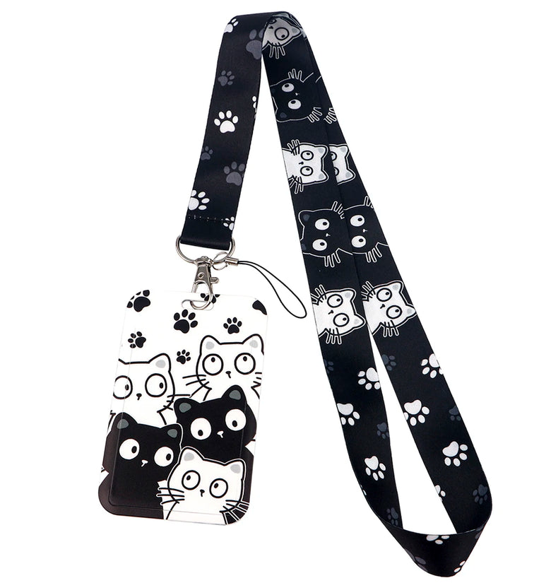 Kawaii Cat Lanyard with Card Holder