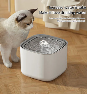 3L Large Capacity Canine Cat Dog Pet Circulating Filter Pet Fountain Feeder Automatic Water Dispenser with USB Port for Pets