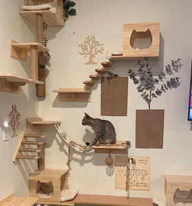 Wall Mounted Cat Climbing Steps