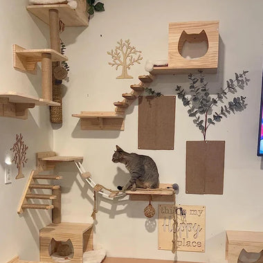 Wall Mounted Cat Climbing Steps